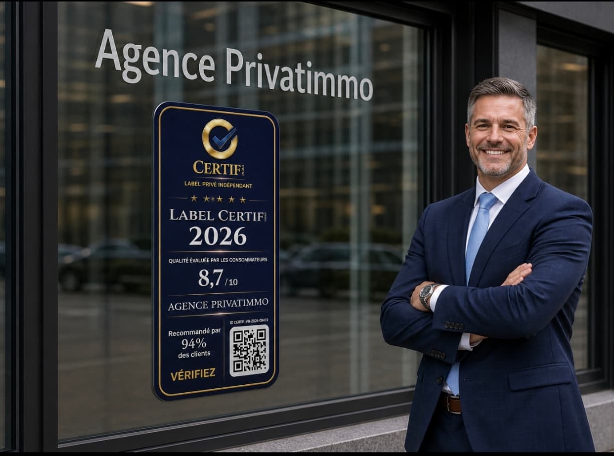 Label CERTIF visible sur une vitrine professionnelle